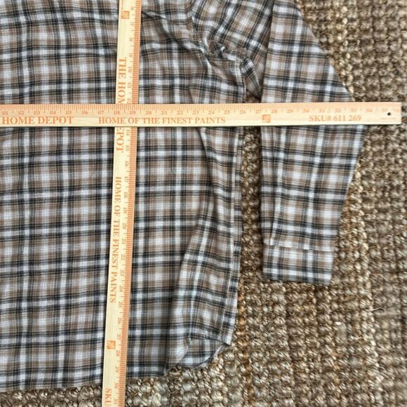 Columbia Neutral Tan Beige Flannel Button Down Shirt (XL) Mens - Picture 6 of 6